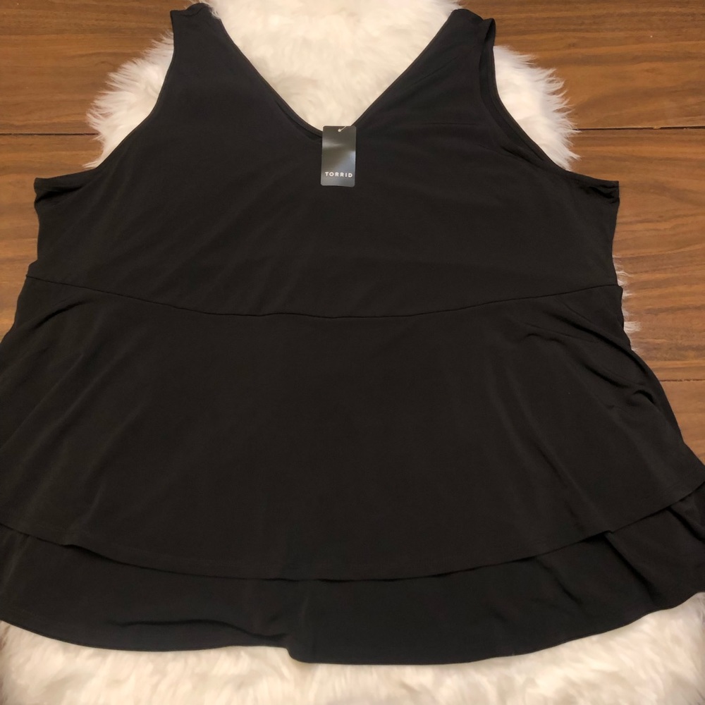 Nwt Torrid Studio Knit Double Layer Babydoll Tank - image 4